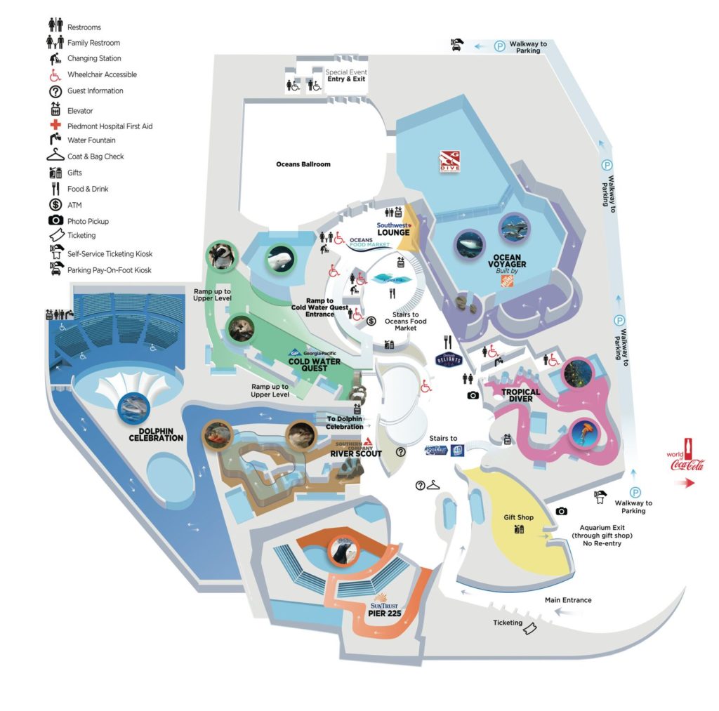 Mapa do Georgia Aquarium
