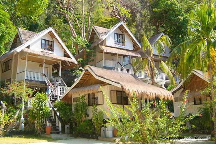 Cliff Cottages e Garden Cottages, bem no estilo Filipno tradicional.