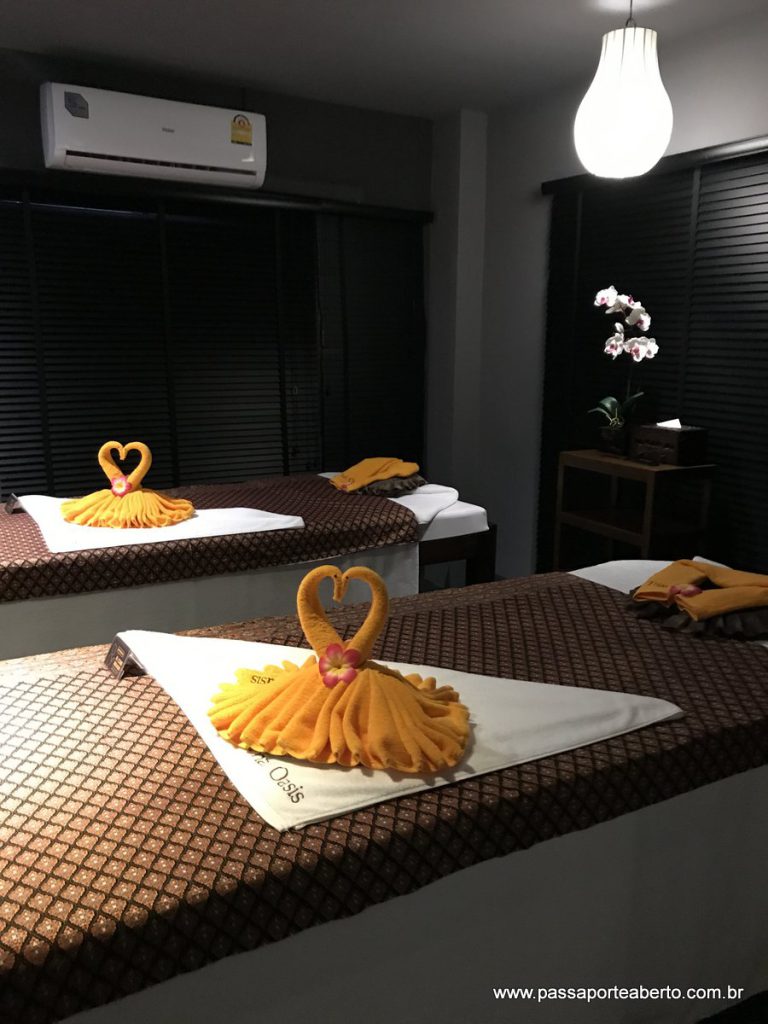 Sala de massagem no Thai Oasis!