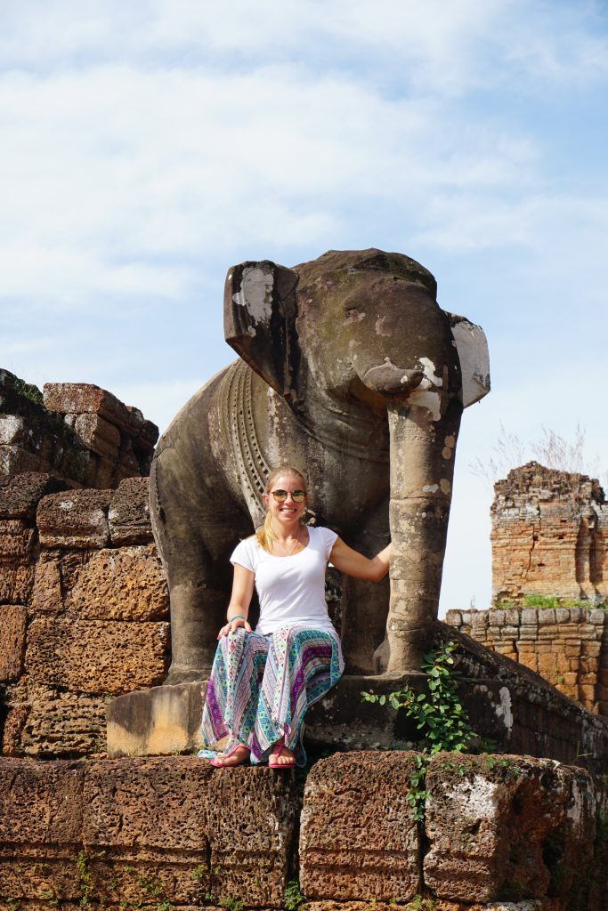 Os elefantes estão em bom estado de conservação dada a idade dos templos!