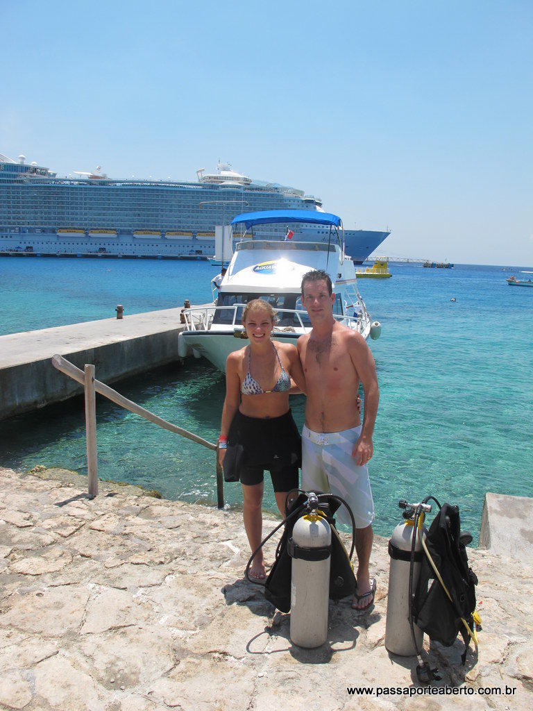 Em nossa primeira visita à Cozumel, em 2011, fizemos mergulho de cilindro! 