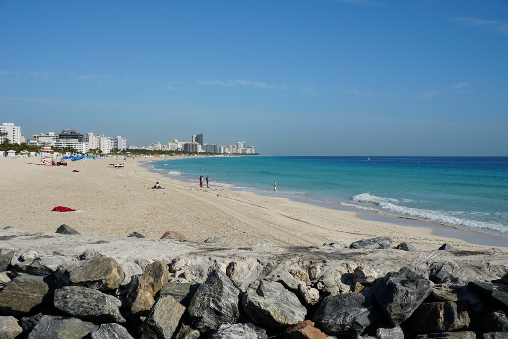 Mar caribenho de Miami Beach visto de South Pointe!