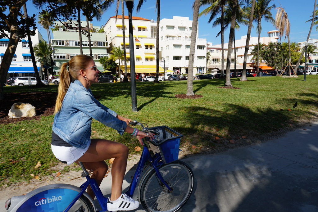 Na região de Ocean Drive de bike!