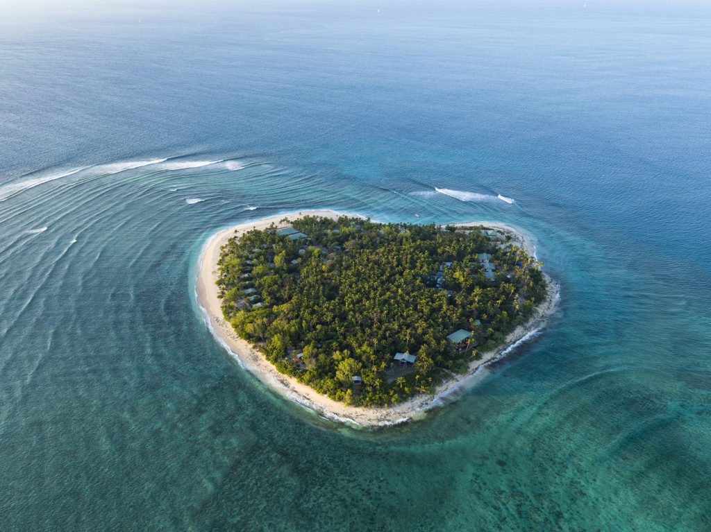A ilha em formato de coração!